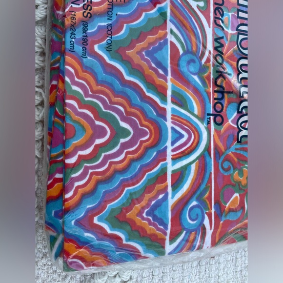 NWT Groovy Boho 70’s TWIN Sheet / Vintage WAMSUTTA Twin Flat Sheet / Psy… - Picture 6 of 7